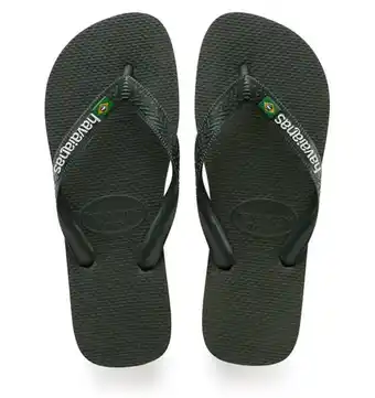 Amigo Havaianas brasil logo groen rubber teenslippers unisex aanbieding