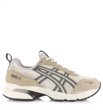 Amigo Asics gel-1090v2 cream/clay grey beige mesh lage sneakers unisex aanbieding