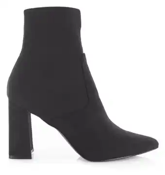 Amigo Steve madden purify bootie zwart suede enkellaars met hak dames aanbieding