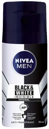 De Online Drogist Nivea men black & white invisible deodorant spray mini 35ml aanbieding