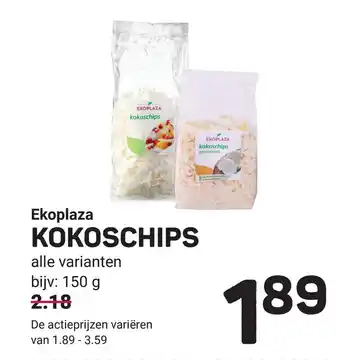 Ekoplaza KOKOSCHIPS 150 g aanbieding