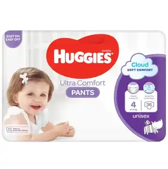 Babydrogist Huggies luierbroekjes - ultra comfort - maat 4 - small pack - 36 stuks - 9/14 kg aanbieding