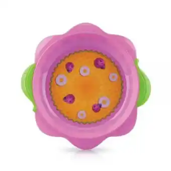 Babydrogist Nuby eetbord bloem - roze - 6+ maanden aanbieding