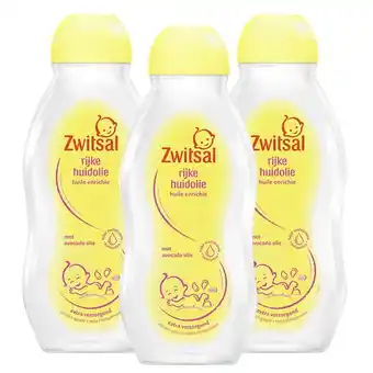 Babydrogist Zwitsal rijke huidolie - avocado - 3 x 200ml - voordeelpack aanbieding