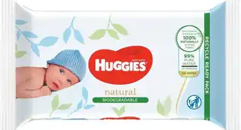 Babydrogist Huggies natural biologisch afbreekbaar - billendoekjes - 192 babydoekjes - 4 x 48 aanbieding