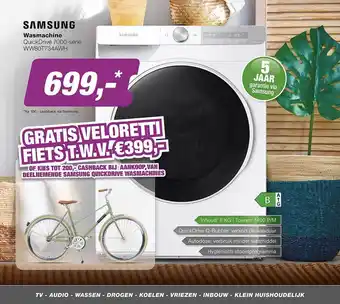 EP Samsung Wasmachine QuickDrive 7000-Serie WW80T734AWH aanbieding