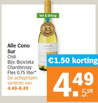 Albert Heijn Alle Cono Sur aanbieding