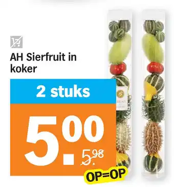 Albert Heijn AH Sierfruit in koker aanbieding