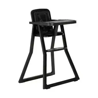 Babypark Puck plain kinderstoel met kussen zwart aanbieding