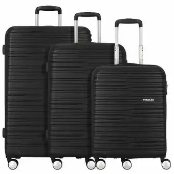 Bagage24 American tourister wavestream 4 wielen kofferset 3-delig aanbieding