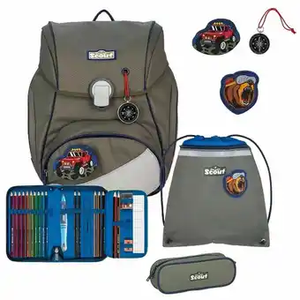 Bagage24 Scout alpha schooltas set 4st aanbieding