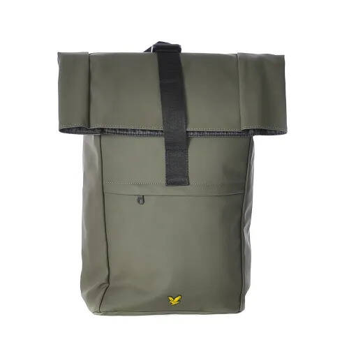 Lyle & scott coated rolltop backpack olive aanbieding bij