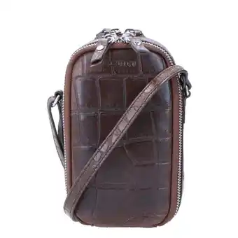 Bagageonline Loulou essentiels vintage croco mobilebag cacao aanbieding