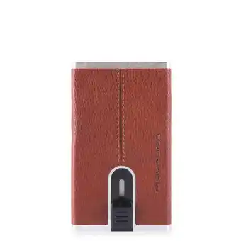 Bagageonline Piquadro black square compact wallet for banknotes and creditcards tobacco aanbieding