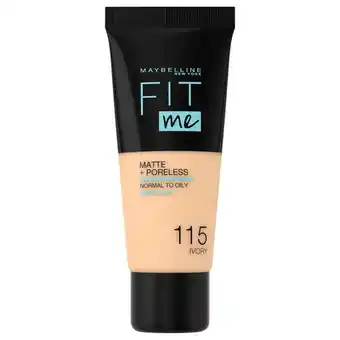 Bangerhead Maybelline fit me matte & poreless foundation ivory 115 aanbieding