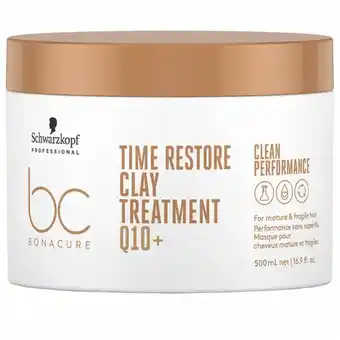 Bangerhead Schwarzkopf professional bc bonacuretime restore clay treatment q10+ (500ml) aanbieding