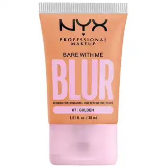 Bangerhead Nyx professional makeup bare with me blur tint foundation 07 golden (30 ml) aanbieding