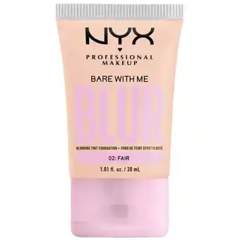 Bangerhead Nyx professional makeup bare with me blur tint foundation 02 fair (30 ml) aanbieding