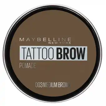 Bangerhead Maybelline tattoo brow pomade pot medium brown 3 aanbieding