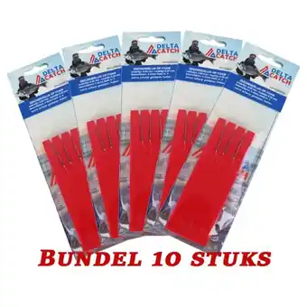 BDstore.com Delta catch bundel 10x 3-haaks zeevis onderlijn dwarrellijn nr. 4 aanbieding