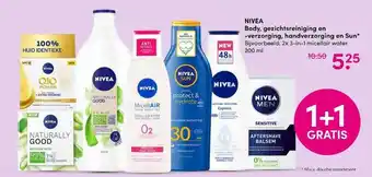 DA Nivea Body, Gezichtsreiniging En Gezichtsverzorging, Handverzorging En Sun 1+1 Gratis 200ml aanbieding