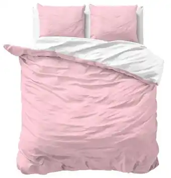 Beddengoed.com Zensation dekbedovertrek twin face pink white-200x200/220 aanbieding