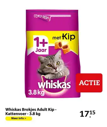 Pets Place Whiskas Brokjes Adult Kip - Kattenvoer - 3.8 kg aanbieding