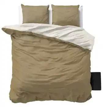 Beddengoed.com Zensation dekbedovertrek twin face cream taupe-240x200/220 aanbieding