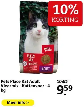 Pets Place Pets Place Kat Adult Vleesmix - Kattenvoer - 4 kg aanbieding