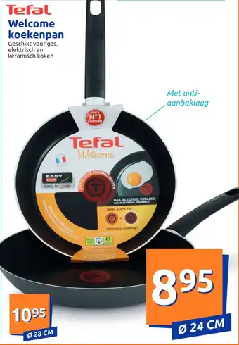 Action Tefal Welcome koekenpan 24cm aanbieding