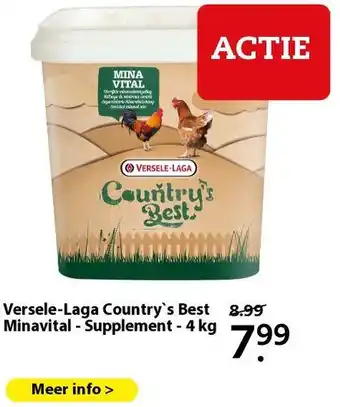 Pets Place Versele-Laga Country`s Best Minavital - Supplement - 4 kg aanbieding