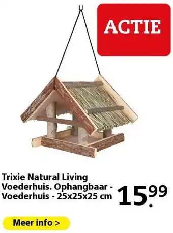 Pets Place Trixie Natural Living Voederhuis. Ophangbaar - Voederhuis - 25x25x25 cm aanbieding