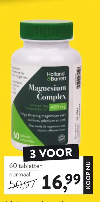 Holland & Barrett Magnesium Complex aanbieding