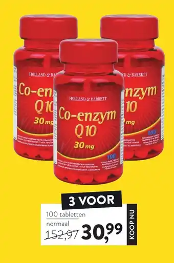 Holland & Barrett Co-enzym Q10 30mg aanbieding