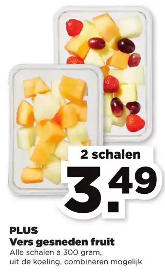 PLUS Vers gesneden fruit 300 gram aanbieding