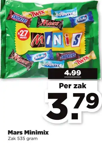 PLUS Mars Minimix 535 gram aanbieding