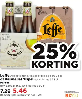 PLUS Leffe of Karmeliet Tripel aanbieding