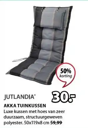 Jysk Akka tuinkussen 50x119x8 cm aanbieding