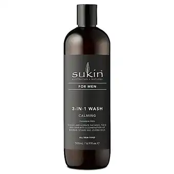 Big Green Smile Sukin men's 3-in-1 wash - calming aanbieding