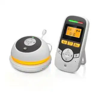 Blokker Motorola mbp169 babyfoon - draagbaar - nachtlampje - microfoon met terugspreekfunctie - baby care timer aanbieding