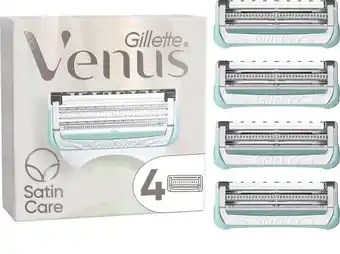 Bol.com Gillette venus satin care - 4 scheermesjes - voor vrouwen - voor huid en schaamhaar aanbieding