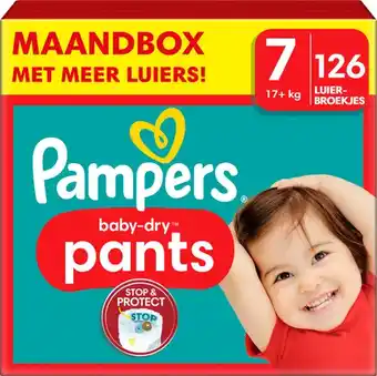 Bol.com Pampers baby-dry pants - maat 7 (17kg+) - 126 luierbroekjes - maandbox aanbieding