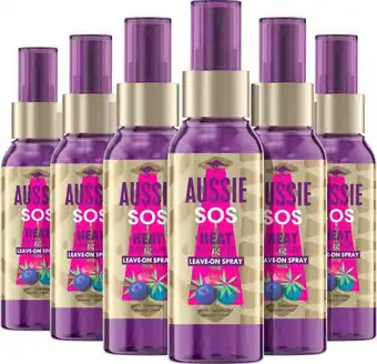 Bol.com Aussie sos instant heat saviour spray - beschermende haarspray - voordeelverpakking - 6 x 100 ml aanbieding