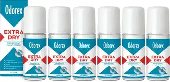 Bol.com Odorex extra dry anti-transpirant depper - 6x 50ml - voordeelverpakking aanbieding