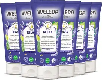 Bol.com Weleda aroma shower relax douchecrème - 6x200ml - voordeelverpakking aanbieding