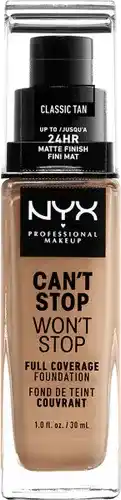 Bol.com Nyx professional makeup can't stop won't stop full coverage foundation - classic tan - foundation - 30 ml aanbieding