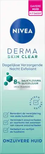 Bol.com Nivea derma active skin clear night exfoliator - 40ml aanbieding