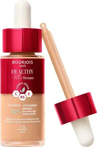 Bol.com Bourjois paris bourjois healthy mix - 57n - bronze, serum foundation, laat de huid onmiddellijk stralen, hydrateert tot 24 uu aanbieding