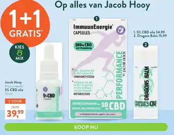 Holland & Barrett Jacob Hooy 5% CBD olie 50 ml aanbieding