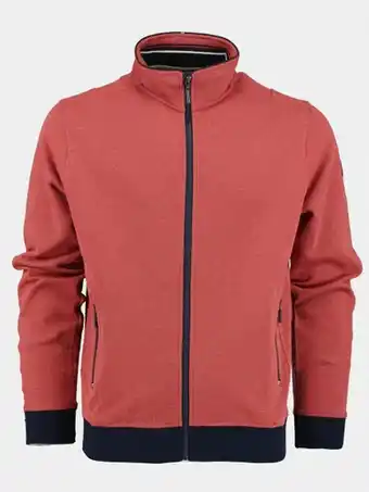 Bos Men Shop Baileys vest rood sweat cardigan zip 312209/38 aanbieding